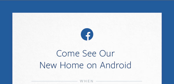 Facebook presenterar ”sitt nya Androidhem” 4:e april