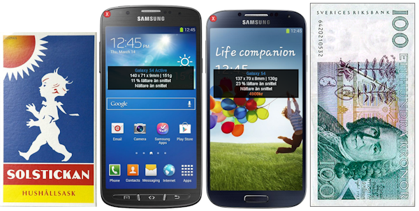 Samsung Galaxy S4 Active jämförd med vanliga Galaxy S4