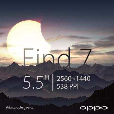 Oppo Find 7 har 5,5-tumsskärm med 2560 x 1440 pixlar