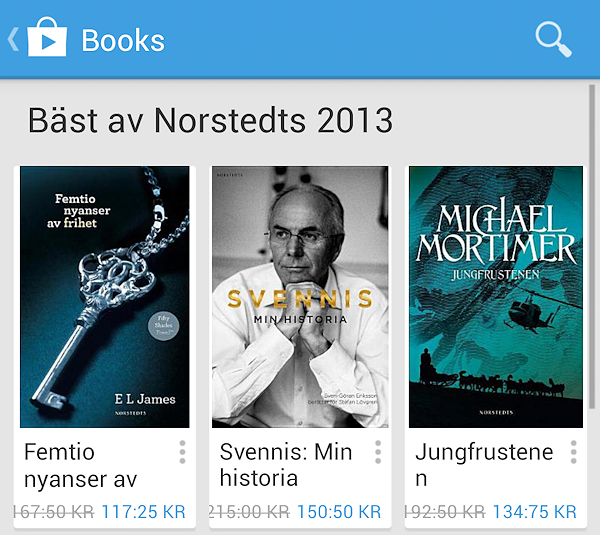 Svenska böcker dyker upp i Play Store