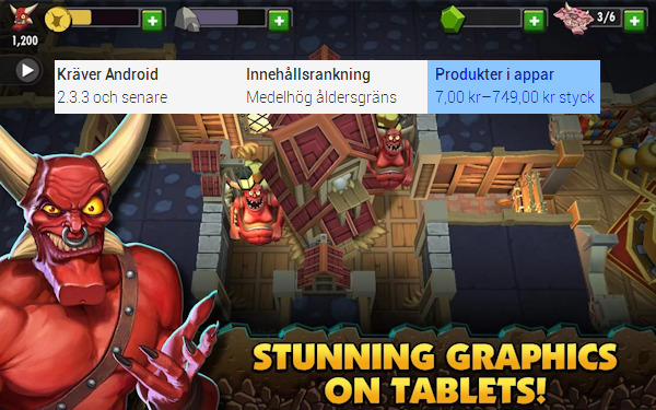 Google Play anger nu prisomfånget för appar med IAP