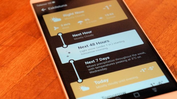 Utvecklaren av Weather Timeline tar bort väderappen från Google Play