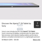 Sony Xperia Z4 Tablet tycks komma till MWC