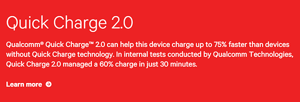 LG G4 stödjer Quick Charge 2.0, trots allt