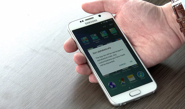 Alfabetisk sortering i applådan ser ut att göra comeback i Galaxy S6