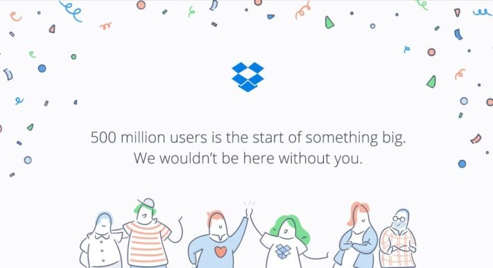 Dropbox har nu 500 miljoner användare