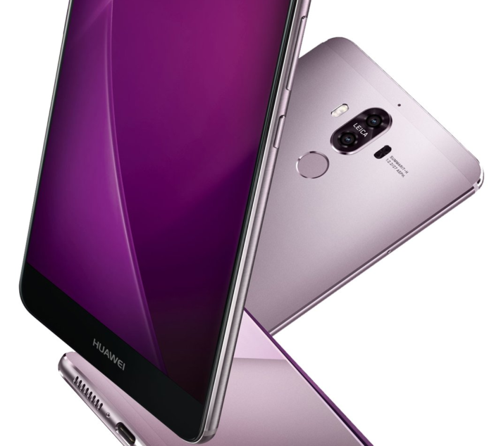 Huawei Mate 9 påträffas i lila skrud