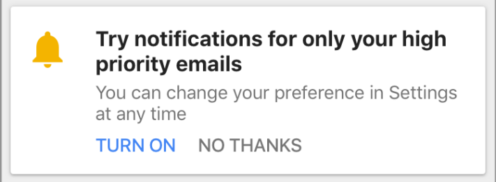 Snart kan du välja att Gmail bara ska visa aviseringar för viktiga mejl