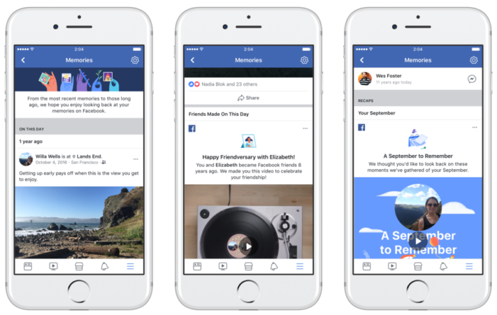 Facebook introducerar tillbakablickande Memories