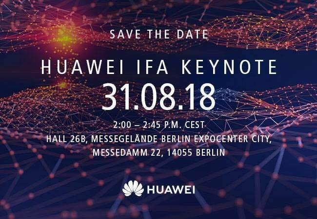 Huawei bjuder in till evenemang 31 augusti under IFA