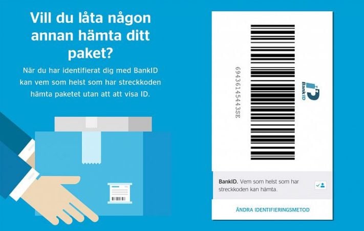 PostNord låter dig hämta ut paket genom BankID