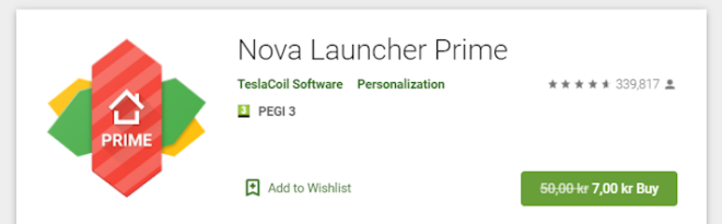 Tip Sale On Nova Launcher Prime Costs Sek 7