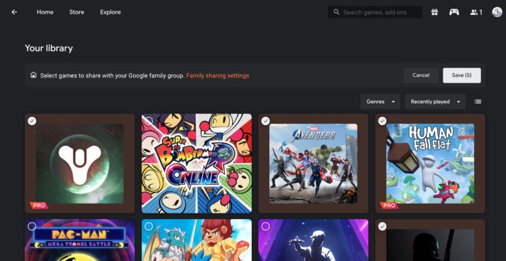 Google Stadia får sökfunktion på webben