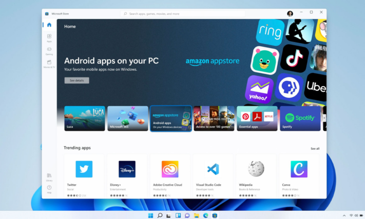 Windows 11 stödjer Androidappar